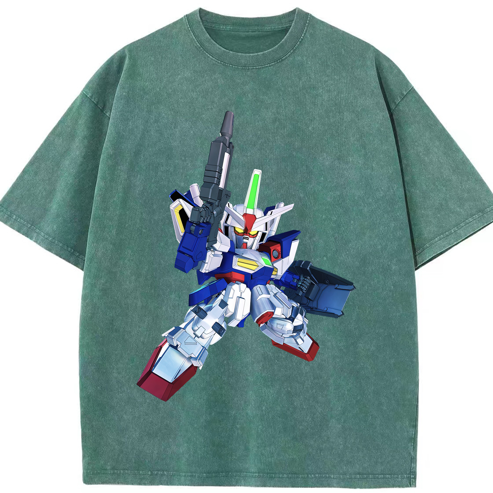 （画像用） 機動戦士ガンダム Mobile Suit Gundam 綿100% ヴィンテージ風 半袖Tシャツ（フロントプリント）